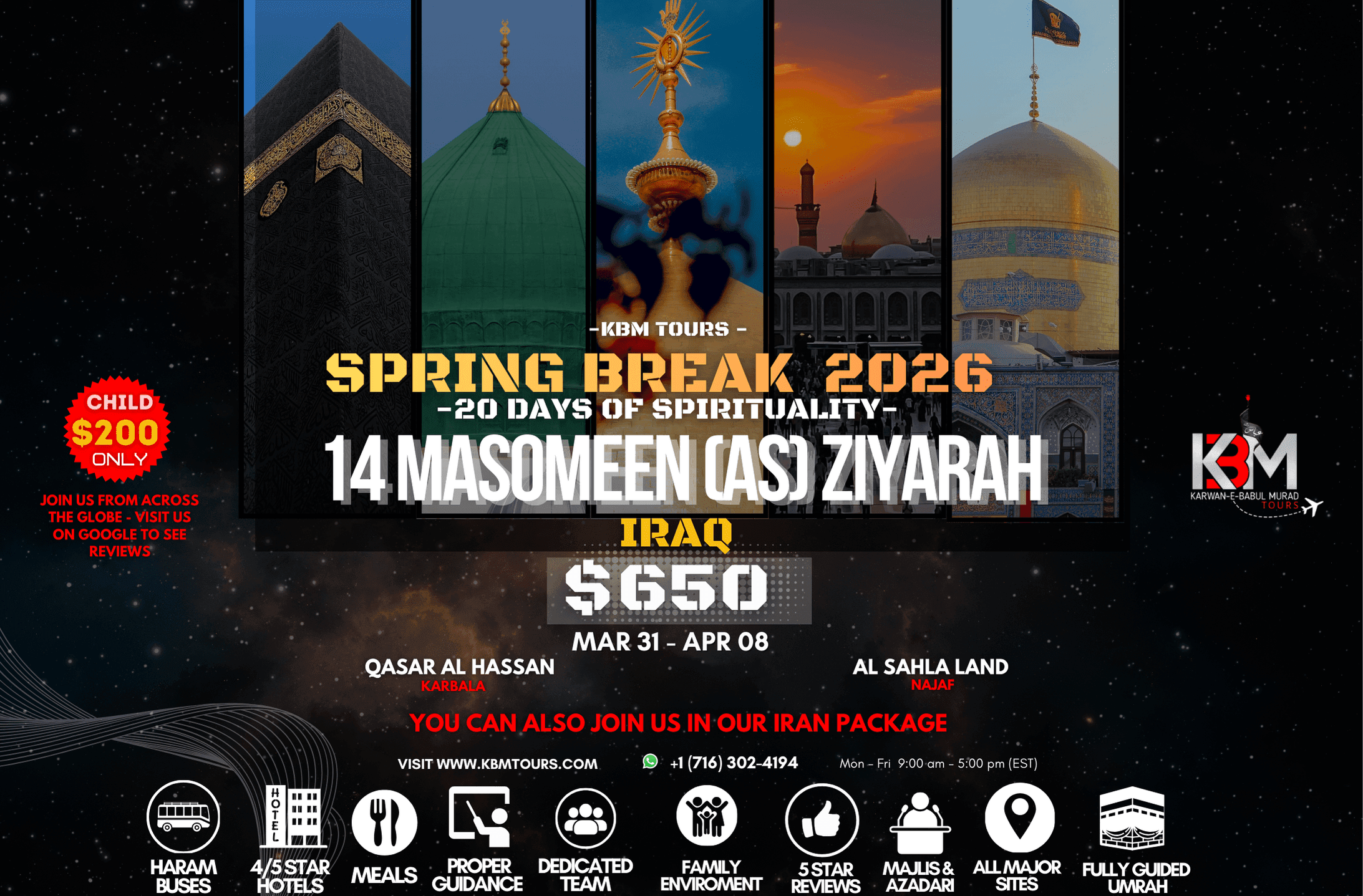 Iraq Ziyarat Package April 2026