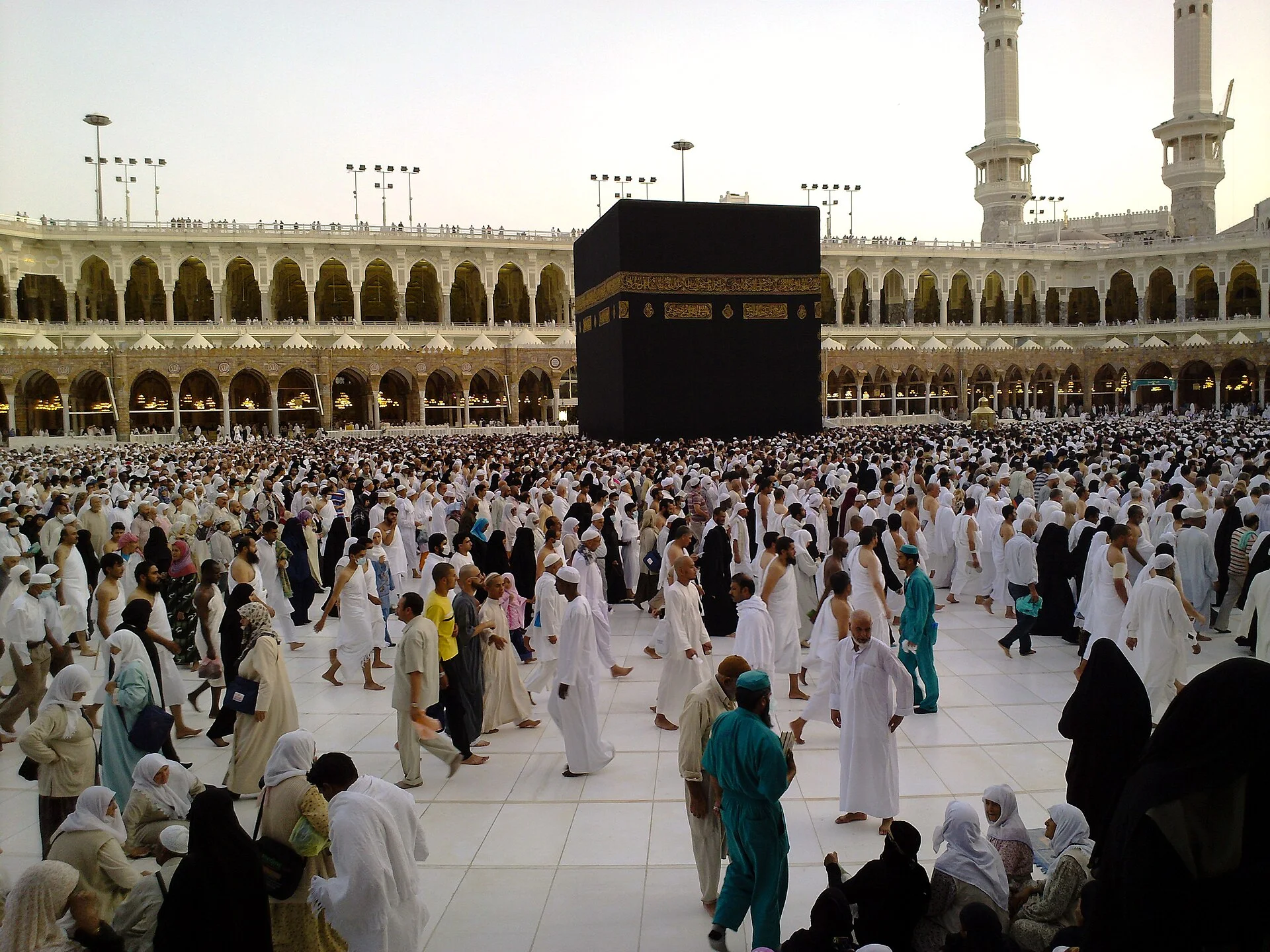 Pilgrims around the Kaaba in Masjid al-Haram